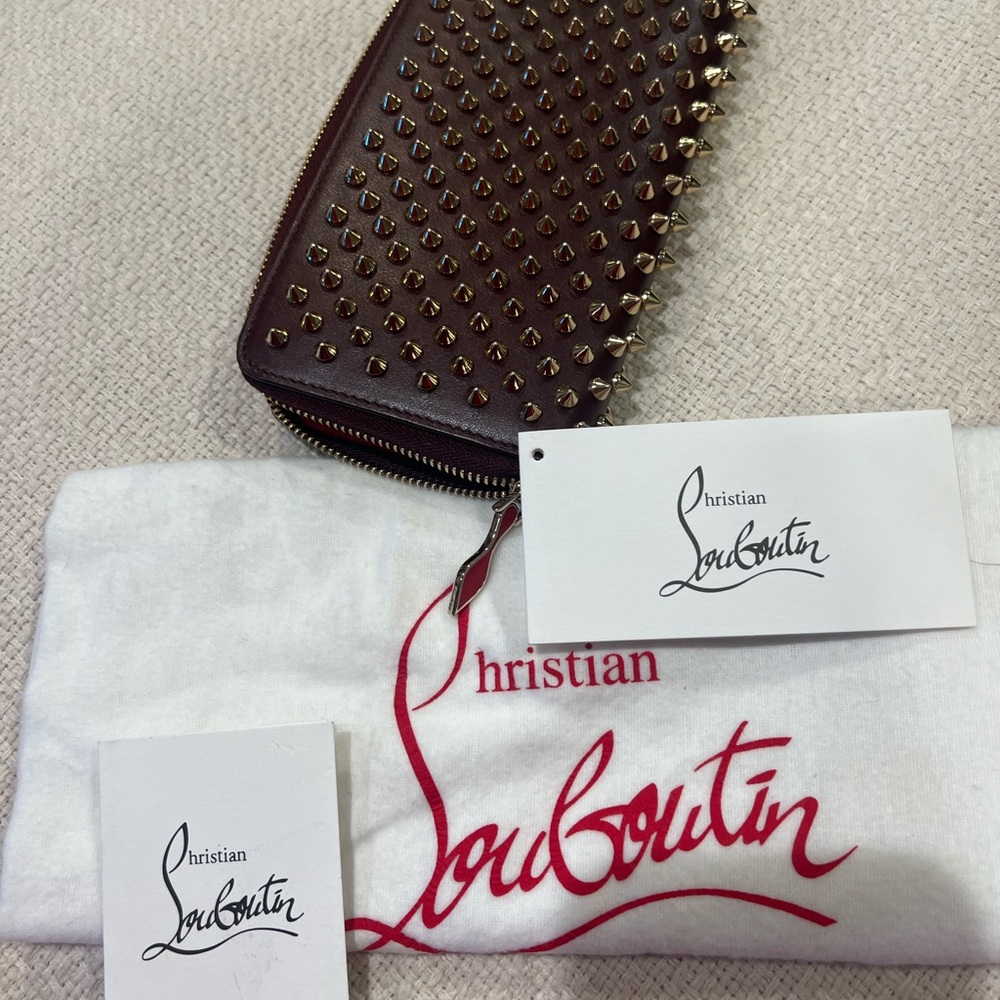 Christian Louboutin Brown Studded Wallet